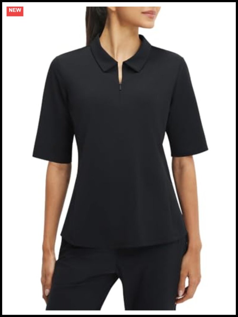 Women's Golf Polo Shirt UPF 50+ Half Sleeve Elbow Length Quarter Zip
